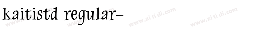 kaitistd regular字体转换